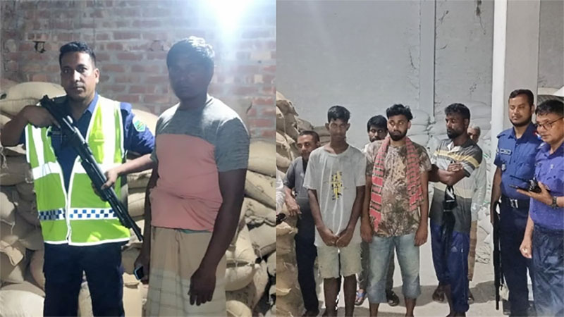 সেনা অভিযানে সিরাজগঞ্জে হতদরিদ্রের ১৬ টন সরকারি চাল জব্দ, আটক ৮