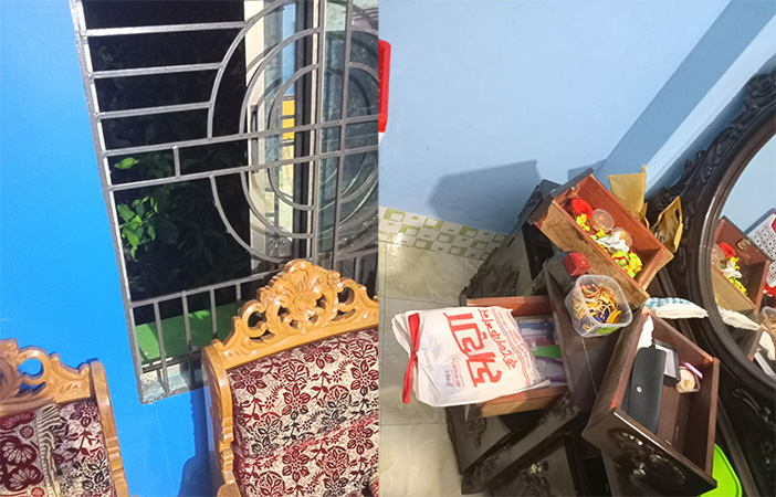 এসআইর বাড়ি থকে স্বর্ণালংকার ও টাকা লুট
