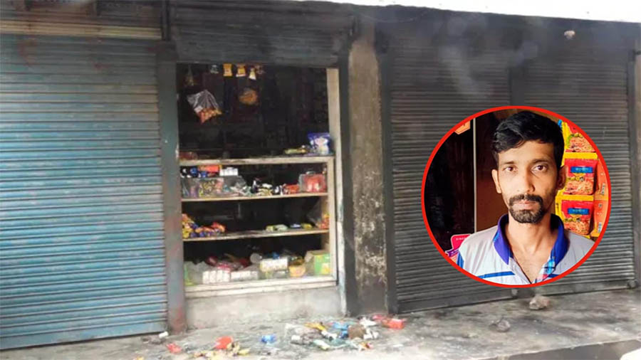 মুদি দোকানে পেট্রোল বোমা নিক্ষেপ, বাইরে বের হতেই দোকানিকে কুপিয়ে হত্যা