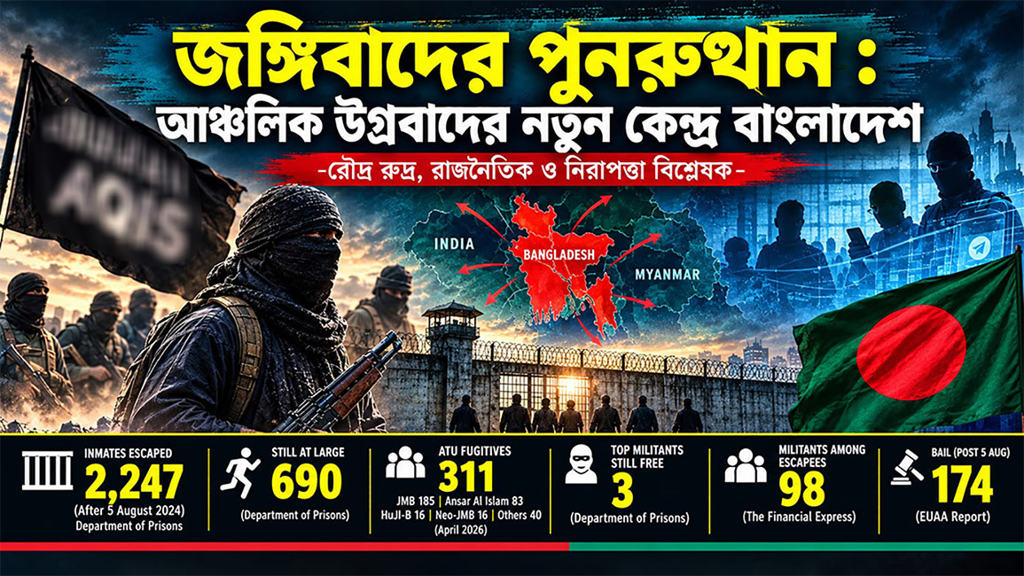 বিশ্লেষণ।। জঙ্গিবাদের পুনরুত্থান: আঞ্চলিক উগ্রবাদের নতুন কেন্দ্র বাংলাদেশ